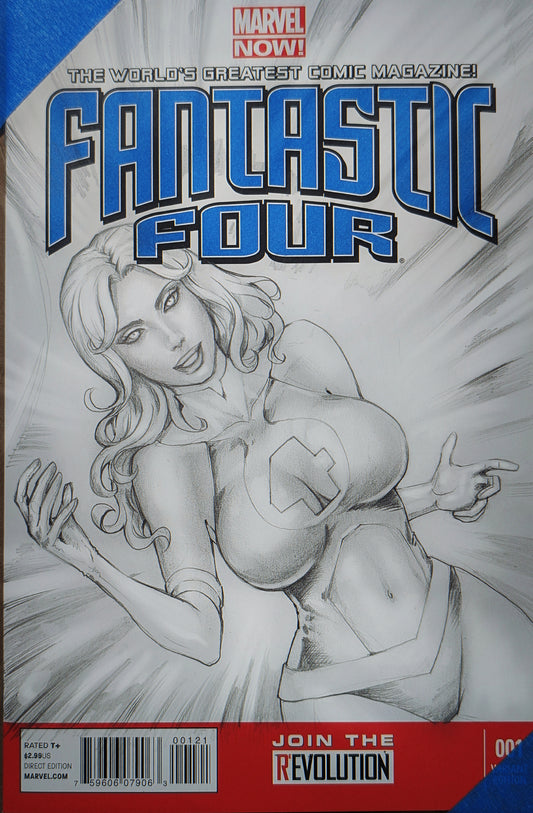 Fantastic Four sketch cover - Sue Storm - Invisible Woman