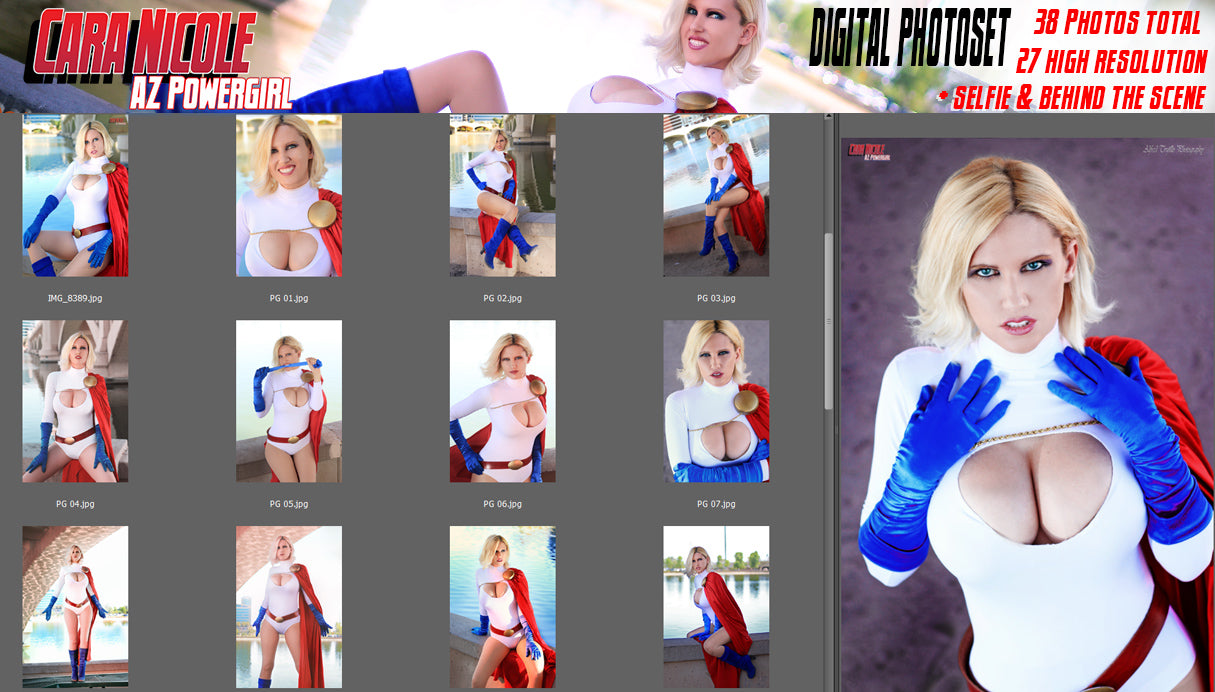 Powergirl Lake Digital Photoset
