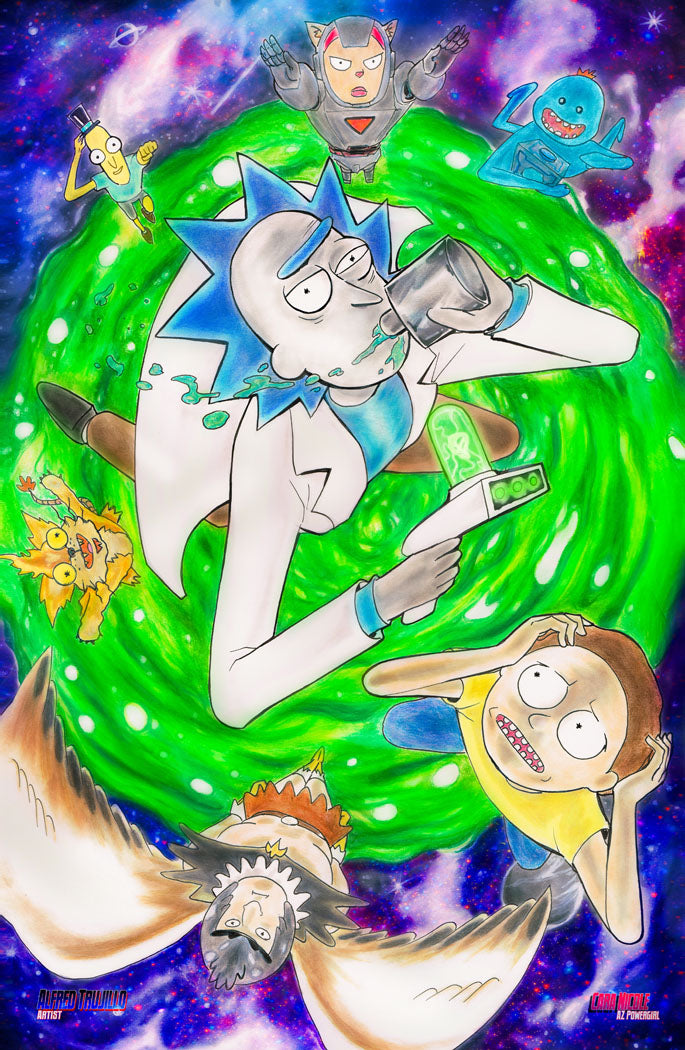 Rick and Morty - 11x17 art print by Alfred Trujillo and Cara Nicole