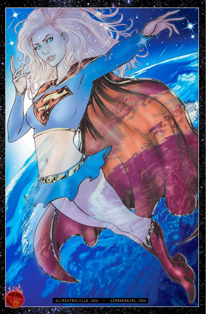 Supergirl Transparency Art Print