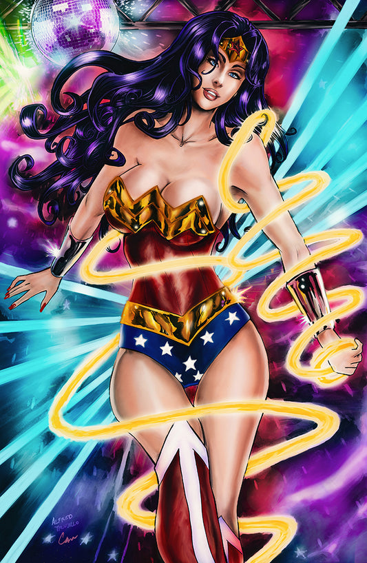 Wonder Woman Dancing - 11x17 art print by Alfred Trujillo and Cara Nicole
