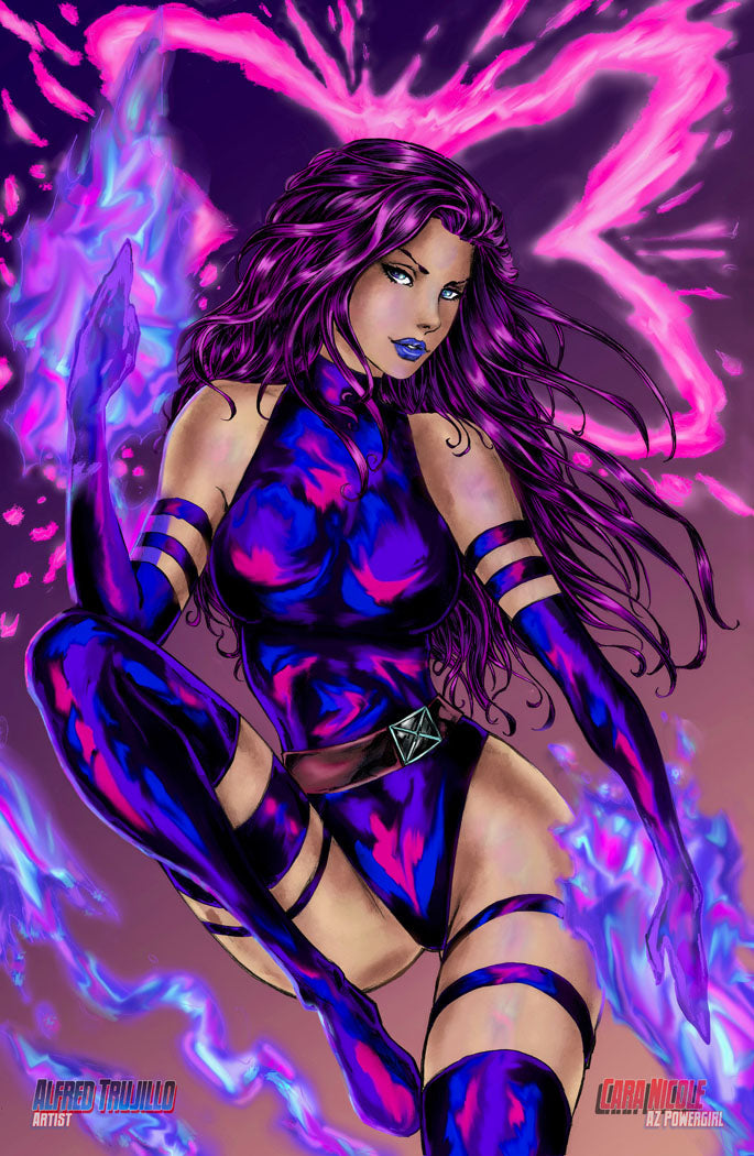 Psylocke - X-Men - 11x17 art print by Alfred Trujillo and Cara Nicole